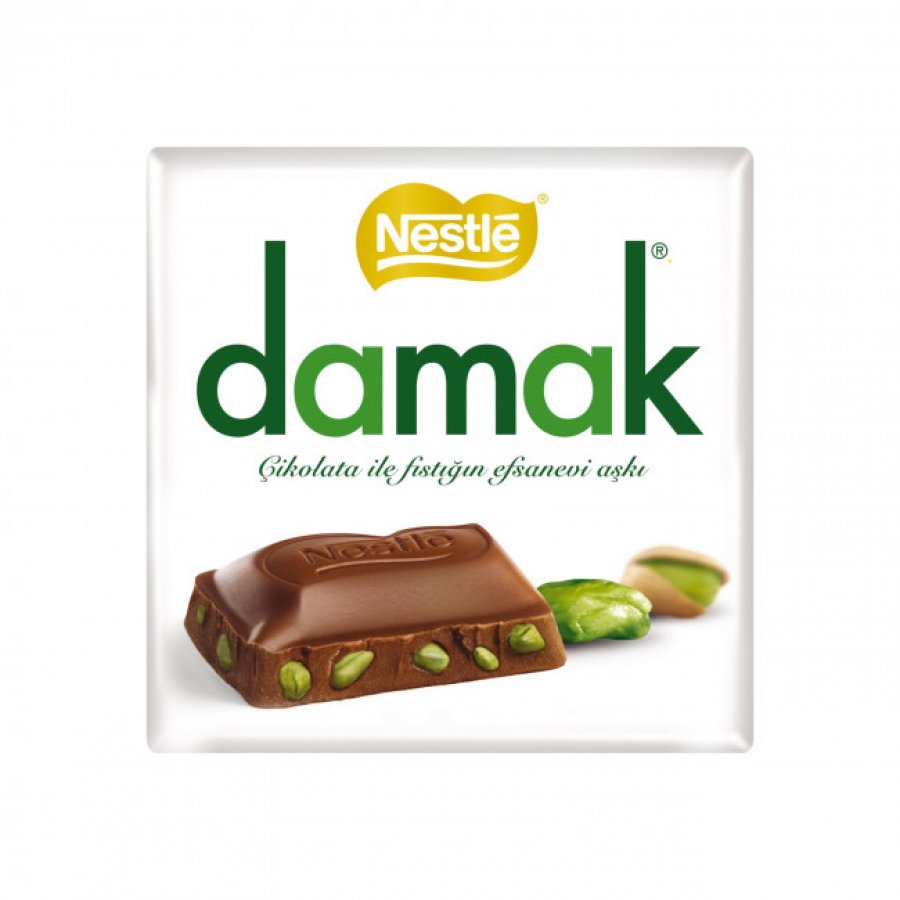 Nestle Damak Antep Fıstıklı Sütlü Kare Çikolata 65gr